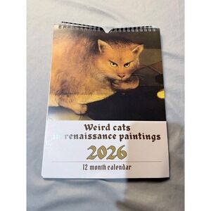 Weird Cats‎ in Renaissance Paintings 2026 Wall Calendar 12 Month Art History Cat